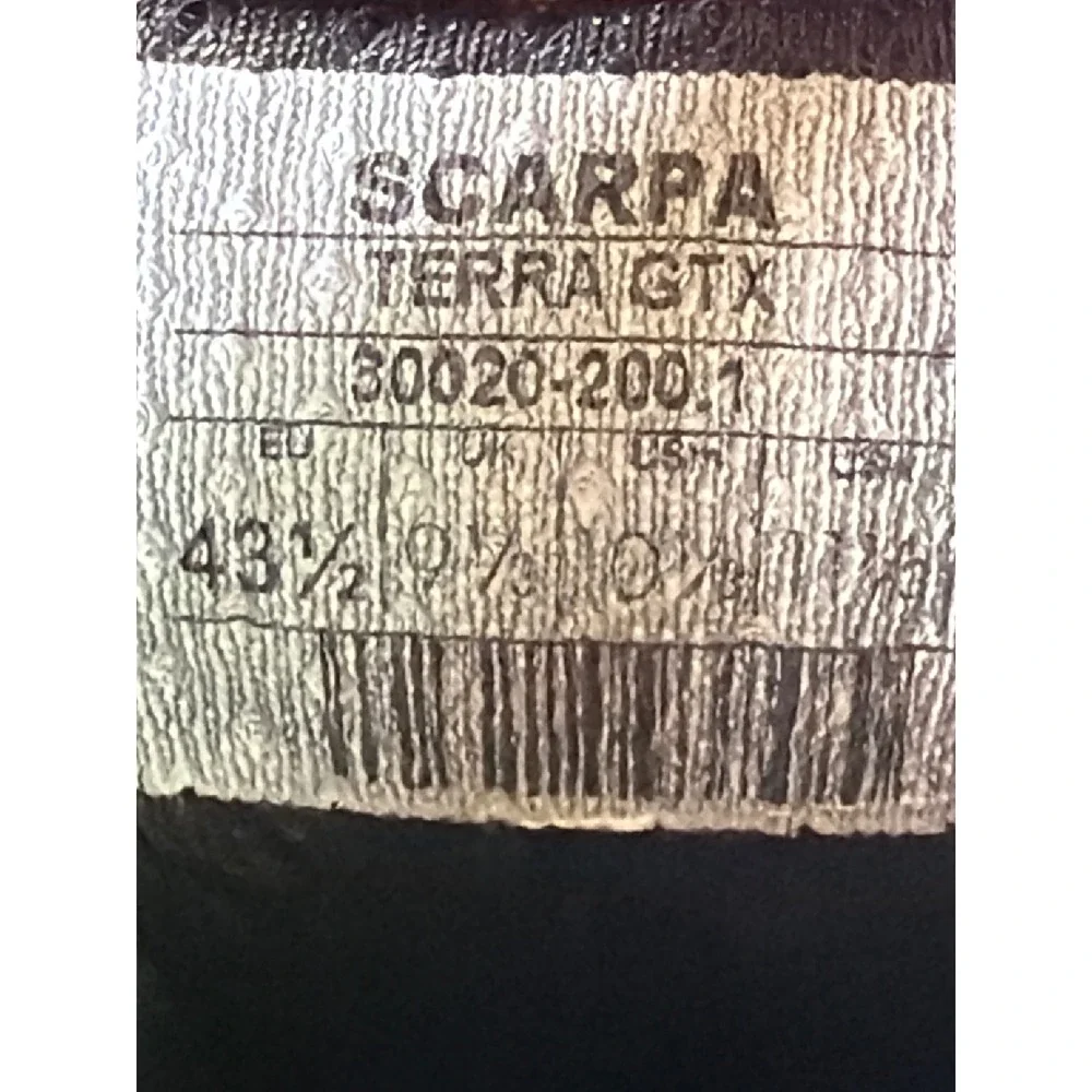 Scarpa Terra GTX Mens Brown Leather Waterproof Hiking Boots 30020-200.1 10.5